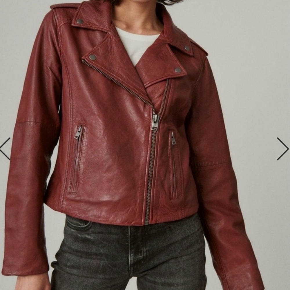 Lucky Brand Red Leather Jacket